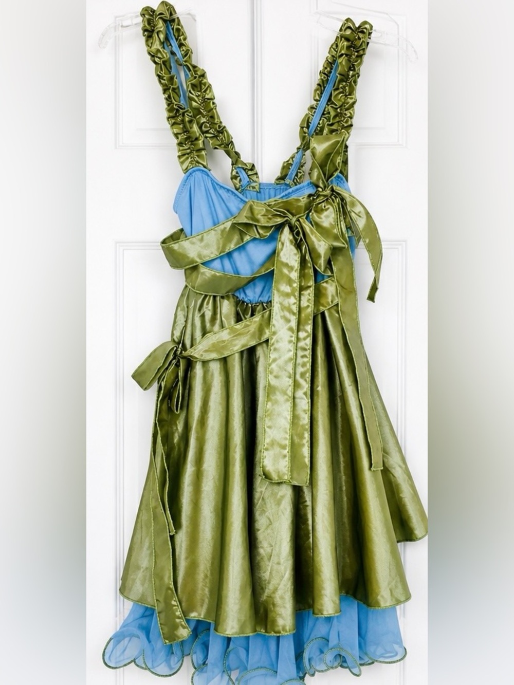 Blue/Green Dance Costume Lyrical Ballet Pointe Solo - Sz Adult Small Competition